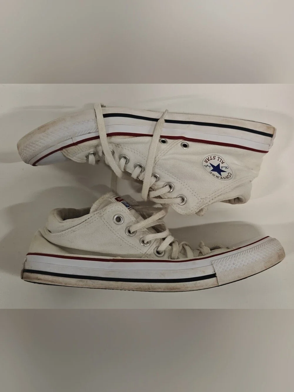 Converse CTAS Madison Mid White Canvas Sneakers Women’s Size 10 Lace Up Casual S